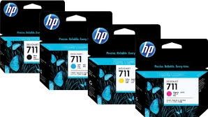  HP 711 multipack zwart/cyaan/magenta/geel (Orgineel HP)